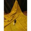 Silkmark Certified Eri Silk Digital Embroidered Yellow Saree with Running Blouse-Indiehaat