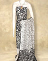 Katan Silk Suits Black Color Handblock Printed - IndieHaat 