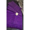 Katan Silk Purple Saree Striped Design with Running Blouse Handcrafted-Indiehaat